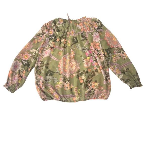 SOHO JEANS NY&CO | Women's Floral Blouse| Floral Sheer Top Size Medium - Picture 3 of 14